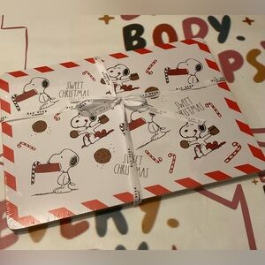 Rae Dunn White and Red Snoopy Holiday Serving Tray